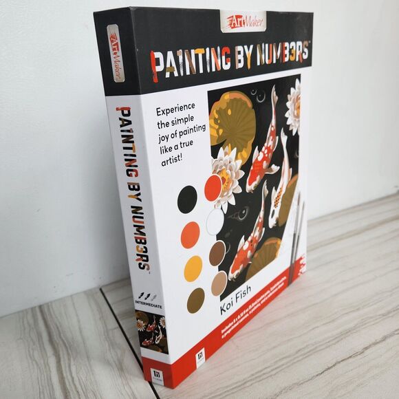 Art Maker PAINTING BY NUMBERS: KOI FISH w/ Supplies~~NIP - Picture 11 of 11